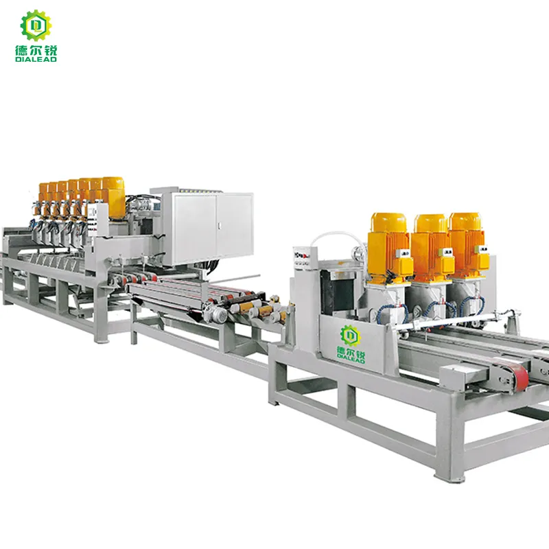 Línea de producción automática para máquina cortadora de bordes de losas Máquina automática de corte manual de bordes de azulejos y baldosas de sierra de piedra de granito y mármol
